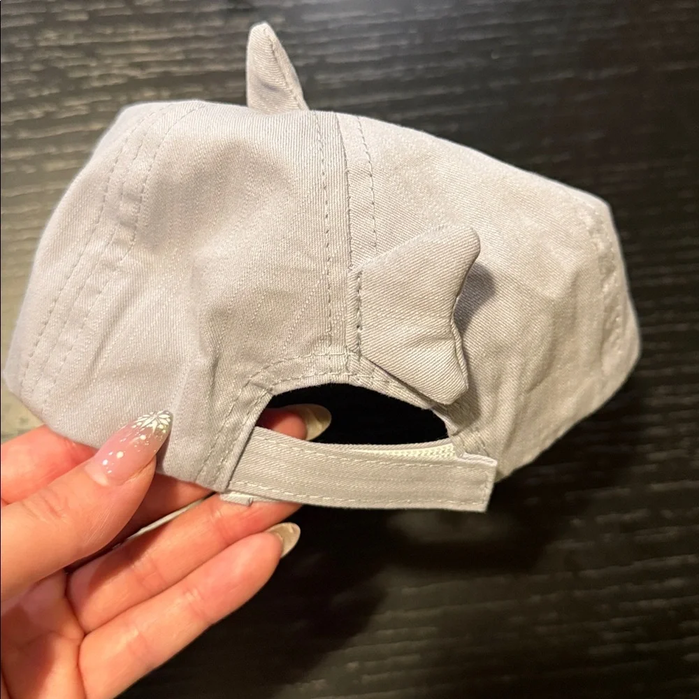 Grey Shark Cap with Fish Embroidery